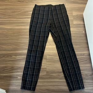 Plaid ankle length pants